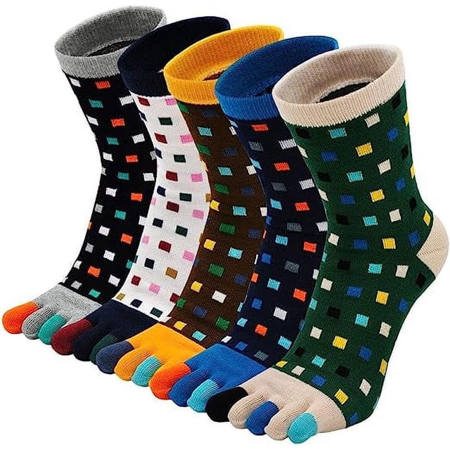 5 pares de calcetines de 5 dedos para hombre, calcetines con dedos separados, calcetines deportivos para hombre con cinco dedos Calcetines para dedos, 39-44
