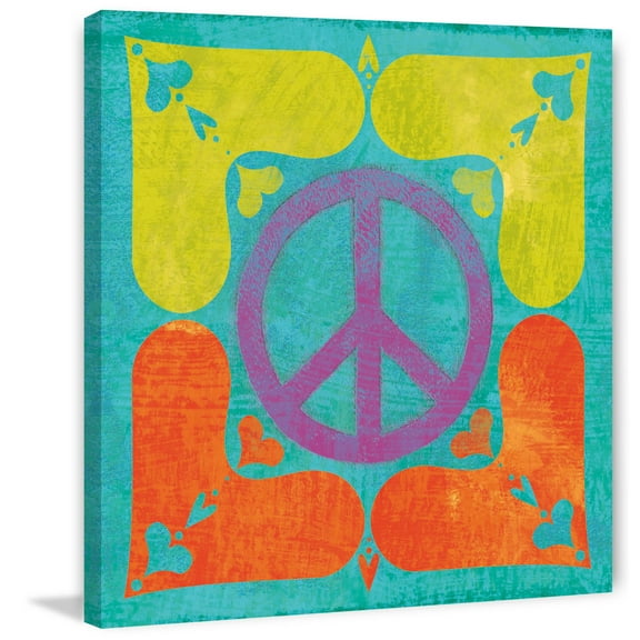 Marmont Hill "A Peace Sign Quilt I" Painting Print on Canvas