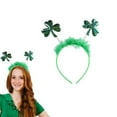 thumbnail image 3 of Uuowzo St.Patrick's Day Headbands, Green Shamrock Clover Hats Headband, Saint Patricks Day Irish Headwear Costume Accessories Top Hat Head Band Party Favors for Women Men, 3 of 5