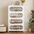 thumbnail image 6 of Foreate 8-Tier Metal Shoe Cabinet with 4 Flip-Up Tempered PC Doors - Ideal for Entryway, Hallway, Living Room - Holds 24 - 32 Pairs - Sturdy, Waterproof, Space - Saving, 6 of 6