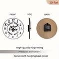 thumbnail image 7 of The 10-inch 2D flat "Coffee slogan" silent wooden wall clock is an ideal gift for Halloween, Easter and Christmas, 7 of 7