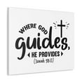 thumbnail image 2 of Scripture Walls Isaiah 58:11 God Guides Cross Bible Verse Canvas Christian Wall Art Ready to Hang Unframed, 2 of 18