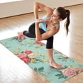 thumbnail image 6 of Pioneer Flower Floral Print Pattern Hot Yoga Mat Towel Non Slip for Hot Yoga - Quick-Drying Yoga Mat Cover with 4 Corner Pockets with Travel Bag - Hot Yoga Towel Non Slip 70"x26", 6 of 6