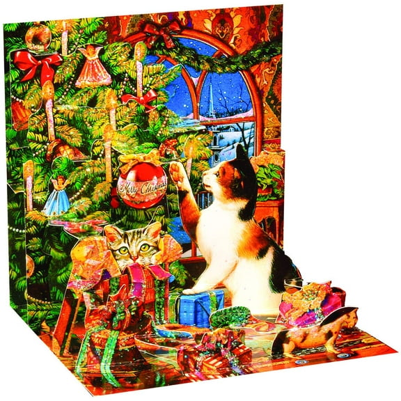 Up With Paper Christmas Mischief Pop-Up Christmas Card