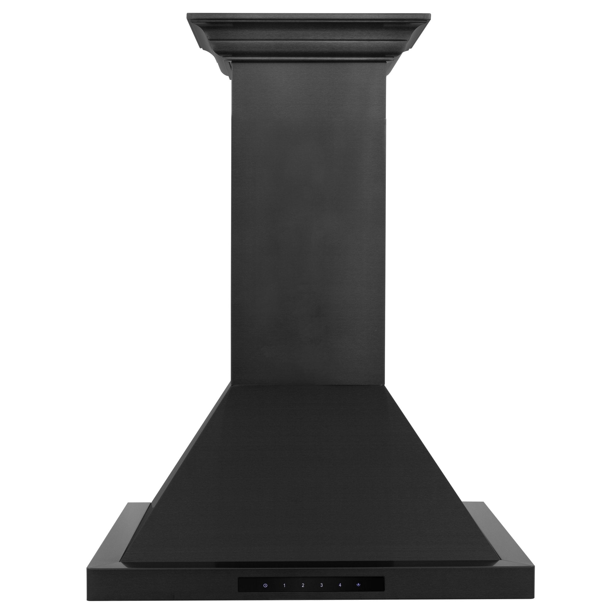 ZLINE 48" Convertible Vent Wall Mount Range Hood in Black Stainless Steel with Crown Molding (BSKBNCRN-48)