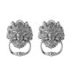 thumbnail image 1 of WORGEOUS Aldaba de puerta con cabeza de león antiguo, manija de puerta delantera, anillo de tracción de tono (plateado), 2 uds., 1 of 8
