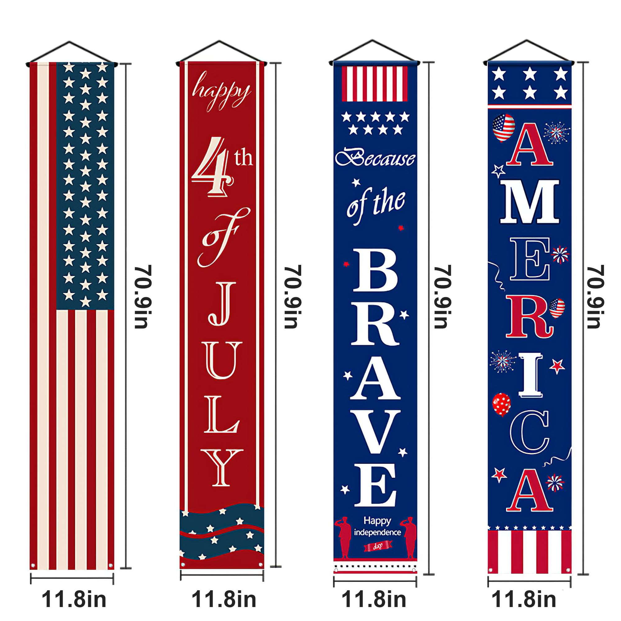 Patriotische Dekoration – Hängende US-Flagge & Banner Für Den 4. Juli