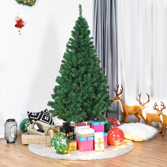 Costway 6Ft Artificial PVC Christmas Tree W/Stand Holiday Season Indoor Outdoor Green New