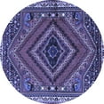 thumbnail image 1 of Ahgly Company Indoor Round Persian Blue Traditional Area Rugs, 4' Round, 1 of 4