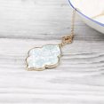 thumbnail image 2 of RSAMD Gold Tone Vegan Leather Moroccan Pendant Long Necklace for Women Ethic Jewelry-Baby Blue, 2 of 3