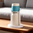 thumbnail image 4 of Cup Storage Holder, Disposable Cup Dispenser, Heavy Duty Round Metal Storage Rack for Bathroom Kitchen Countertops Organizer for Paper Cups, Coffee Cups and Tea Cups, Household Daily Use,White, 4 of 9