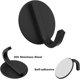 thumbnail image 5 of 4 ganchos adhesivos resistentes de acero inoxidable negros, 5 of 5