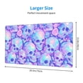 thumbnail image 2 of Kdxio Blue Skull Daisy Print Large Gaming Mouse Pad,Non-Slip Base,Water Resist Keyboard Pad for Gamer,Office & Home,29.5 x 15.8 in, 2 of 6