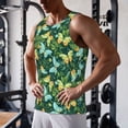 thumbnail image 5 of Daiia tropical butterflies and plants Printed Men's Quick Dry Fit Muscle Tank Top Slim-Fit Tank Workout Tank Top Lightweight Sports Tank Top-Medium, 5 of 7