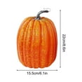 thumbnail image 2 of Coollooc Plastic Pumpkins for Decorating - Black & Orange Large Artificial Foam Pumpkins for Fall Decor, Halloween, Thanksgiving, Paintable for DIY Crafts & Centerpieces(Orange), 2 of 9