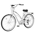 thumbnail image 6 of MOONCOOL 24/26 Inch 7 Speed Beach Cruiser Bike for Adults, Retro Step-Through Comfort Bicycle with Soft Foam Saddle, V-Brakes, Rear Rack & Fenders – Classic Cruiser for Women and Men, 6 of 11