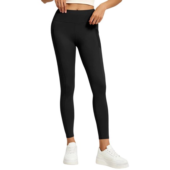 Ke1Clo Women High Waist Yoga Pants Full Length Stretchy Skinny Gym Leggings Tights Casual Breathable Athletic Running Fitness Workout Tights Black XXXL
