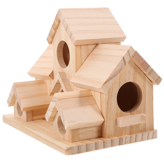 Zehuanyu  Hummingbird Nest Home Decor Aviary House Solar Feeder Feeders for Outdoors Beige