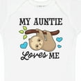 thumbnail image 4 of Inktastic My Auntie Loves Me with Sloth and Hearts Boys or Girls Baby Bodysuit, 4 of 5