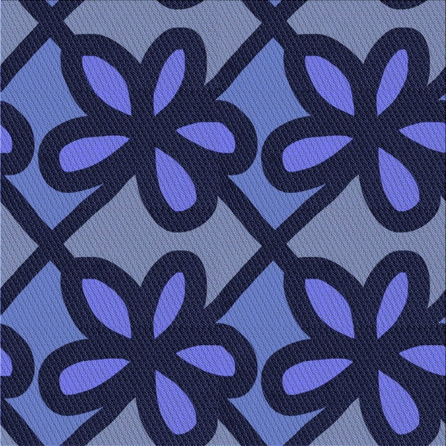 Ahgly Company Machine Washable Indoor Square Transitional Midnight Blue Area Rugs, 5' Square