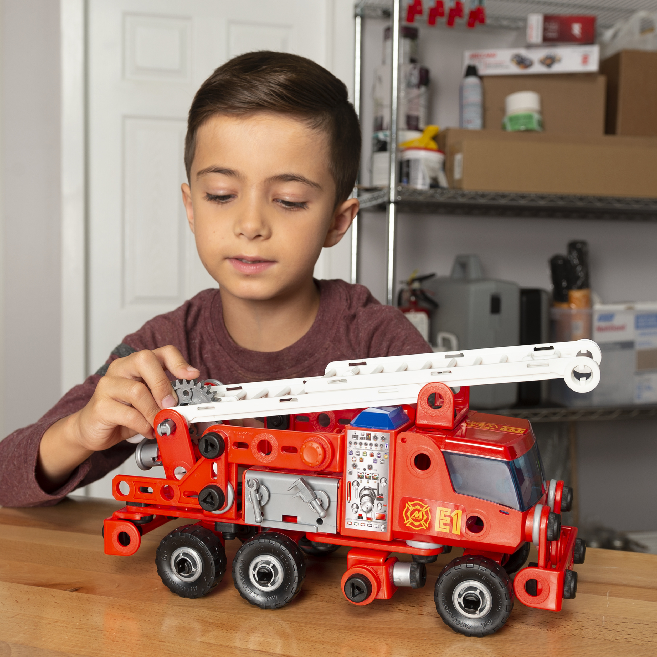 Meccano Junior Rescue Fire Truck with Lights and Sounds Model Building Kit - image 2 of 8