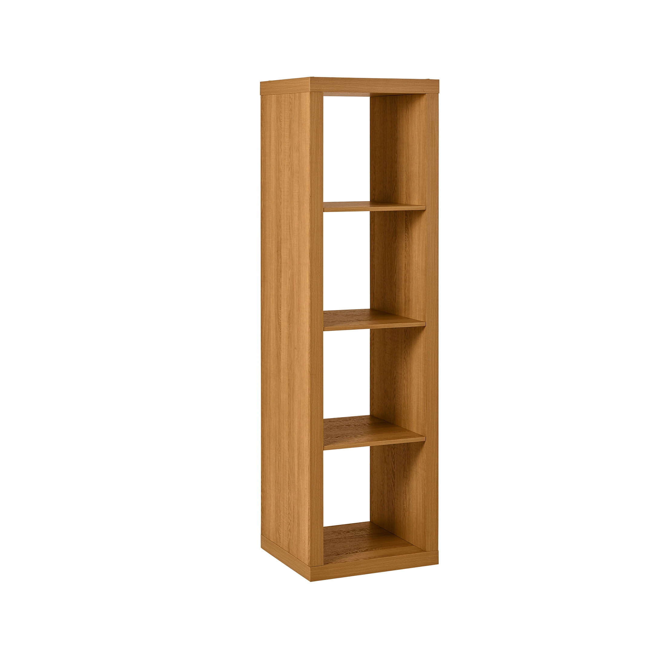 Better Homes & Gardens 4 Cube Vertical Storage Organizer, Light Honey