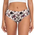 thumbnail image 1 of Fotbe Retro Red Black Roses Calzones Estampados para Mujer – Ropa Interior de Algodón, Cómoda, Suave y Elástica-Small, 1 of 6