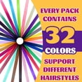 thumbnail image 2 of 32 Pcs Colored Clip In Hair Extensions 20 Inch Rainbow Long Straight Hairpieces Clip In Synthetic, Halloween Cosplay Dress Up Fashion Party Christmas, 2 of 5