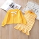 thumbnail image 5 of Conjunto de dos piezas de suéter sin mangas con volantes de estilo occidental para niñas de 1 a 6 años, suéter y falda para niñas, 5 of 6