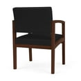 thumbnail image 3 of Pemberly Row Reception Waiting Room Healthcare Guest Chair / Walnut Wood / Black, 3 of 5