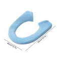 thumbnail image 3 of Soft Thicker Warmer Toilet Seat Cover | Washable Reusable Fiber Cloth Pads | Easy Installation & Cleaning | Snaps Fixed Stretchable Design | Universal Fit for Round & Elongated Toilets, 3 of 8
