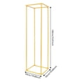 thumbnail image 4 of ToppiJoy Elegant Gold Wedding Flower Stand, Rectangular Steel Flower Display Stand, for Weddings, Parties, and Celebrations, Easy to Assemble, 4 of 10
