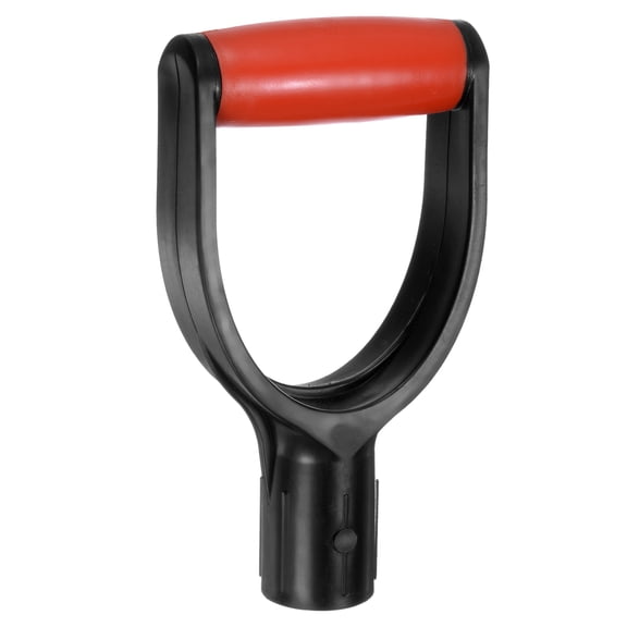 Uxcell Shovel D Grip Handle 1-1/4""/32mm Inner Dia. ABS Material Spade Snow Shovel for Digging Raking Tool, Red Black