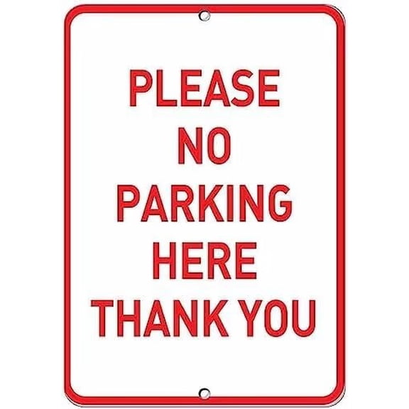 Man Cave Decor Metal Tin Sign Please No Parking Here Thank You Parking Sign Plaque For Yard Garage Driveway House Fence Metal Sign For Wall Artmetal Sign Gift Size 12x8 Inch Vintage