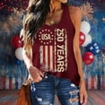 thumbnail image 2 of WAYUTE Womens Tank Tops Independence Day 250th Anniversary Sleeveless Stretchy Graphic Basic Tees 4th of July Trendy Summer Holiday, 2 of 5