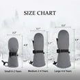 thumbnail image 3 of Waterproof Winter Children Gloves Warm Kids Ski Gloves For Boys Girls Toddler Snow Mittens Outdoor(Gray,L), 3 of 6