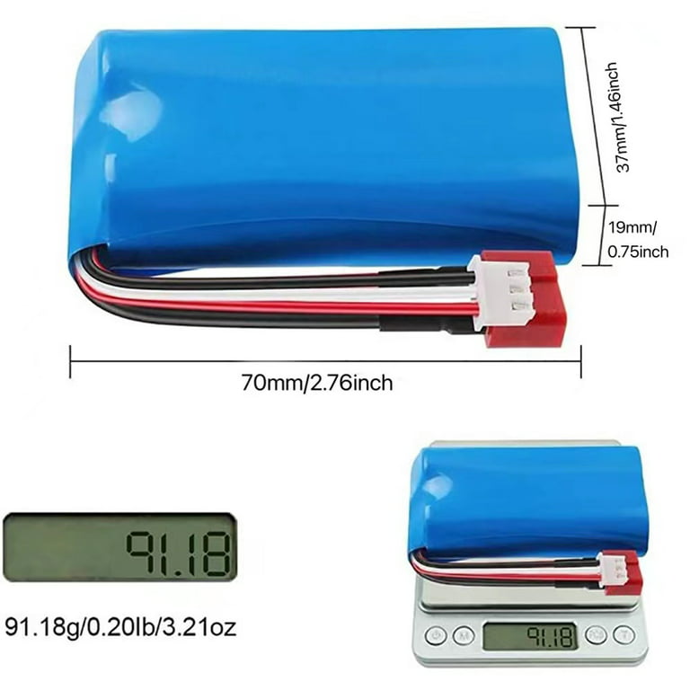 7.4 V Li ion Battery 2s Rechargeable Rc Battery Fit - Temu