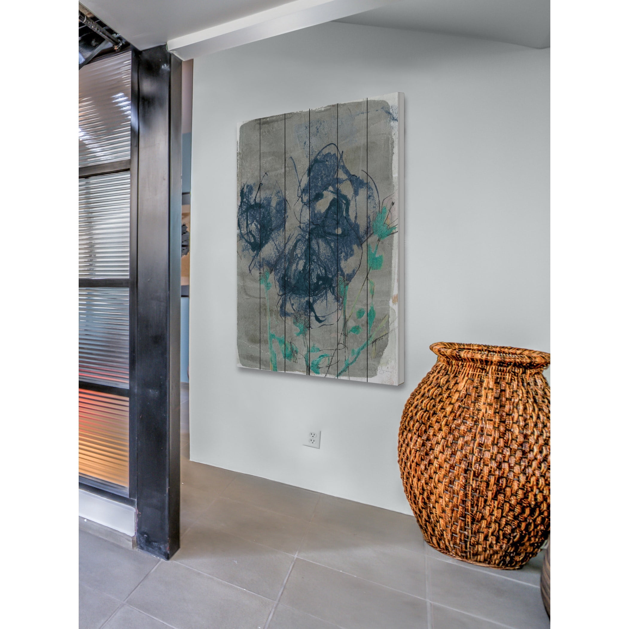 Marmont Hill "Floral Vignette I" Painting Print on White Wood
