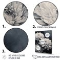 thumbnail image 3 of Designart "Monochrome Mums In 20 Shades Of Grey" Mums Floater Framed Canvas Art Print, 3 of 5