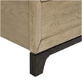 thumbnail image 5 of Modern King Size Panel Bed Frame with Headboard and Footboard, Sturdy Wood Platform Bed in Brown and Black, 5 of 6