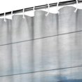 thumbnail image 4 of Ensemble de Rideau de Douche avec Doublure à Boutons-Pression, Rideaux de Douche Texturés en Bois Tissé Bleu, Doublure de Douche Imperméable, Rideaux de Salle de Bain Minimalistes en Polyester, 72x72 Pouces, 4 of 4