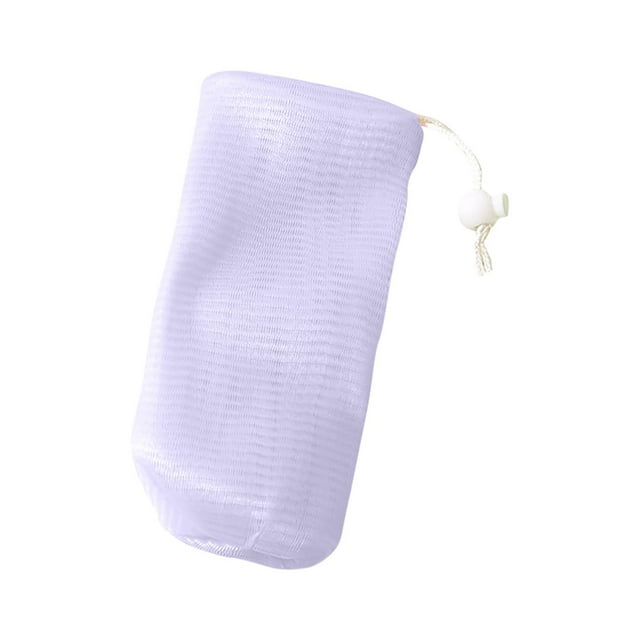 COFEST Filet en Mousse Épaissi Coloré Peut Tre Suspendu Filet de Rangement Mousse pour Lavage du Visage Savon Lavage du Corps Mousse pour les Mains Violet