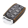 thumbnail image 3 of Vitodeco Leather Key Fob Case Compatible for 2017-2020 Genesis G70, G80, G90, Tailgate, 4-Button, Black, 3 of 6