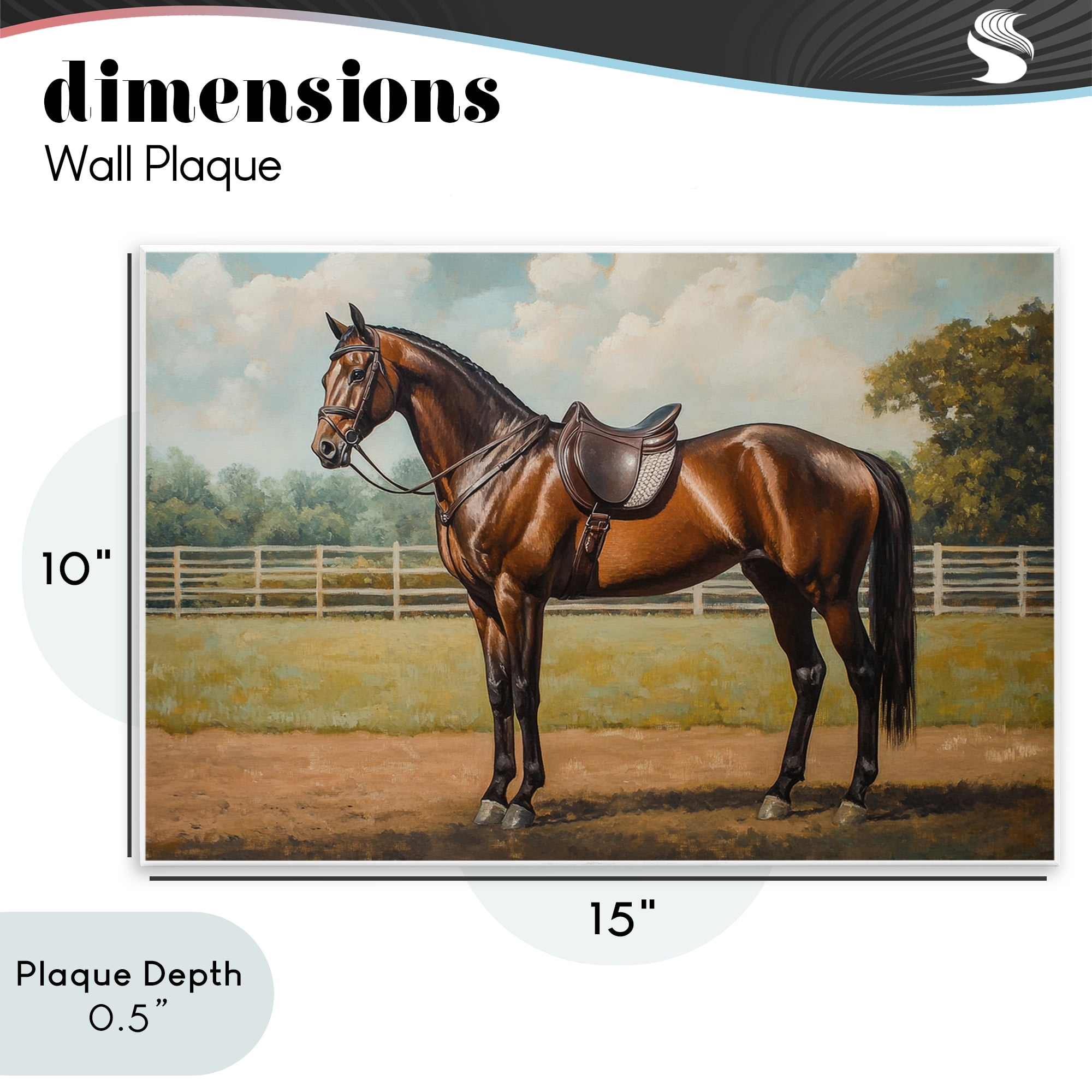 Stupell Industries Saddled & Ready For The Show Wall Plaque Art, design by Petal Prints Design