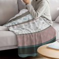 thumbnail image 3 of Grey Stripes Abstract Blanket Soft Cozy Warm Throw Blanket for Couch, Plush Fuzzy Flannel Fleece Blankets for Sofa, Geometric Spring Flowers Country Bed Blankets Lightweight Gifts for Women, 40"x50", 3 of 9