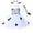 White, variant on Girls Leopard Cow Animal Performance Tutu Dress for Party Play White,3-4 Years