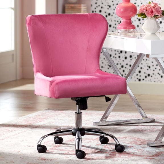 Studio 55D Erin Pink Fabric Adjustable Office Chair with Wheels