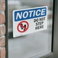 thumbnail image 4 of (2 Pack) Do Not Step Here Sign With Symbol OSHA Notice Sign 7 Inch X 5 Inch Vinyl Label Decal Sticker Weather Resistant, UV Protected for Workplace, Business, and Construction Site,, 4 of 7