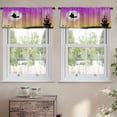thumbnail image 2 of LALILO Kitchen Curtain Valance Witch Flying Her Rod Pocket Window Curtain 52"x 18" Set of 2, 2 of 7