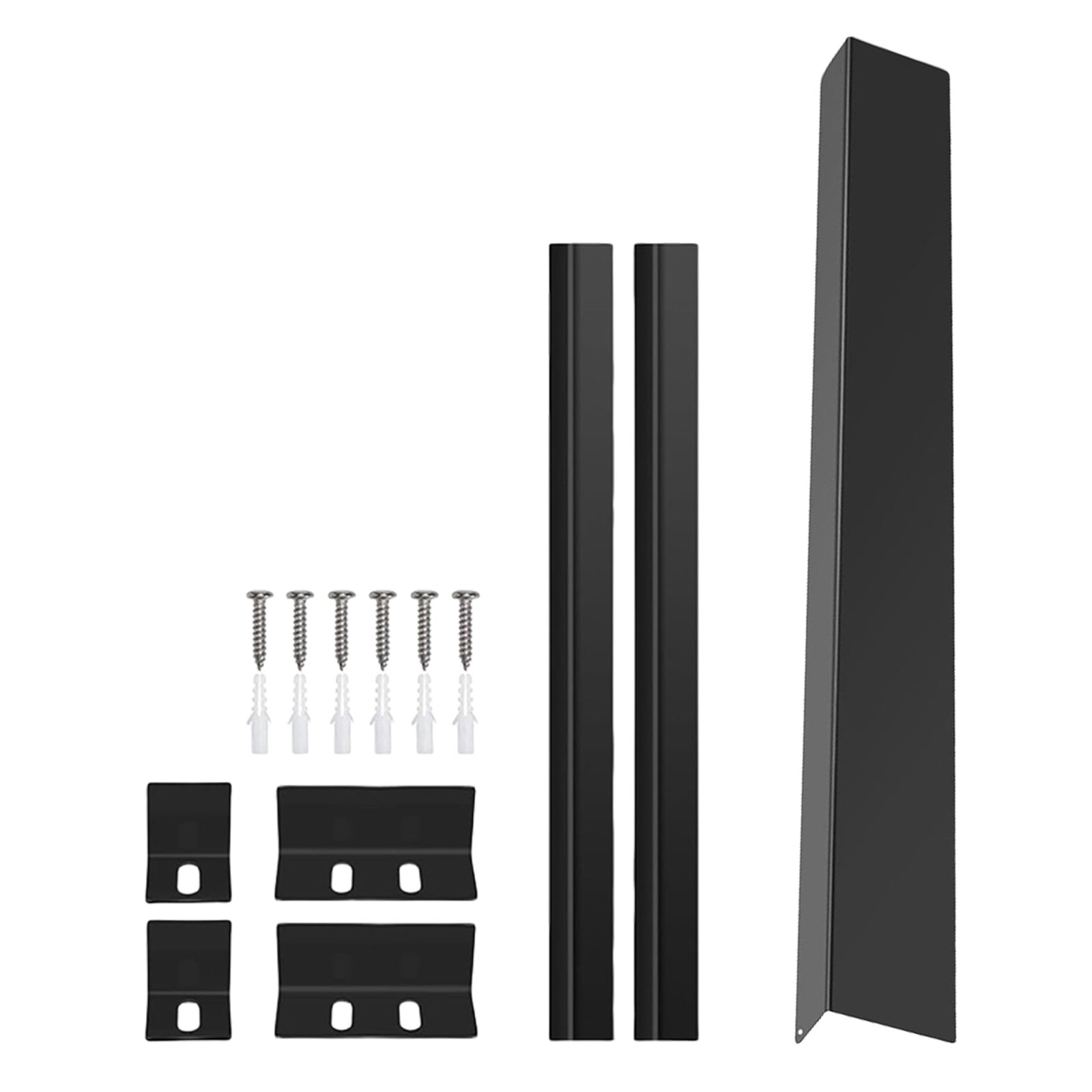 RUISINERY Slide-in Ranges Rear Filler Kits 30inch Trim Between Stove and Backsplash Universally for Stove Gaps Black/Silve